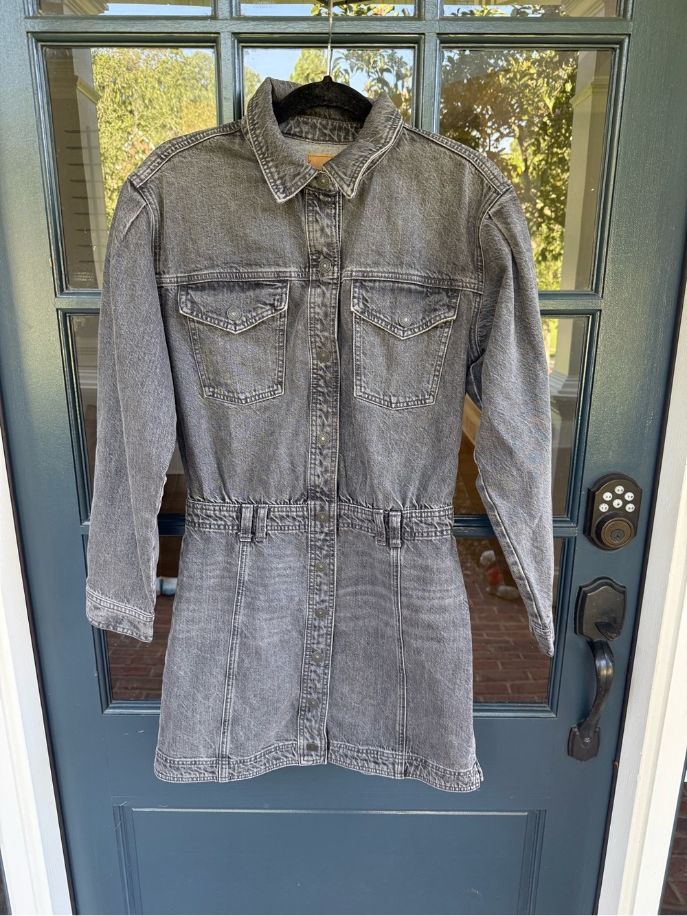 American Eagle Outfitters Washed Black Denim Dress